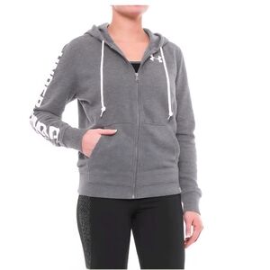 Under Armour Women's Full Zip Hoodie Grey Size XL